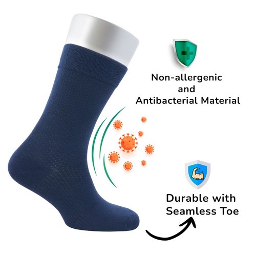 Cosyfeel® Men Dress Socks Bamboo Material (4-Pack) Soft 4 Seasons Seamless Toe - Picture 19 of 63