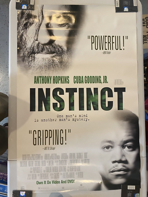 Instinct Original video release poster Anthony Hopkins 26 x 40