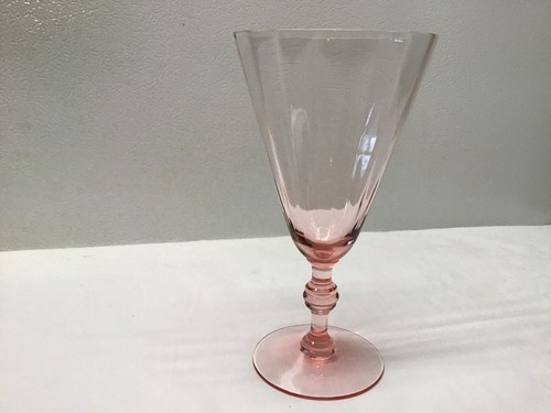 Vintage Pink Depression Glass Wine or Water Glass - Picture 2 of 16