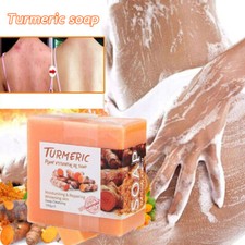 1-3X Kurkuma-Seife Die Die Haut Aufhellt Dunkle Flecken Aufhellt Akne Aufhell J