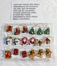Mini Winter Wonderland Christmas Assorted Ornaments, Set of 18 pcs., 3/4" Each