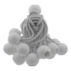 4" white bungee ball,marquee ties,elasticated toggle,shock ties PACK SIZE 20-200