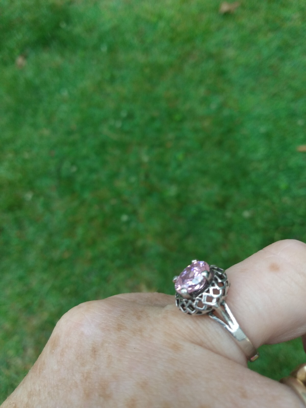 Vintage Sterling Silver Ring with Pink Topaz Victorian Ring, Women's Ring eBay