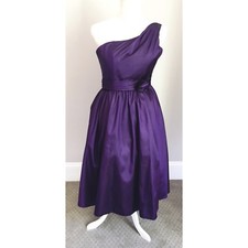 Womens Size 0P Mori Lee Purple Prom Bridesmaid Evening One Shoulder Gown Dress