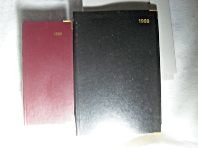 1988 Weekly Gold Edge Planners - Two Different But NEW Salesman Samples From '88