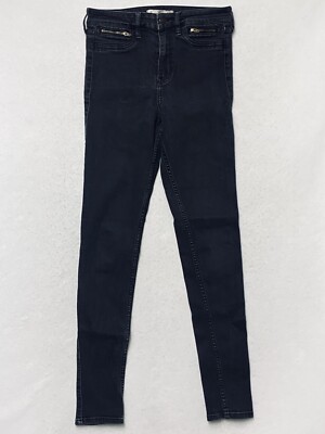 Hollister Women's Jeans Black Size 3R Skinny Zipped Front Pockets