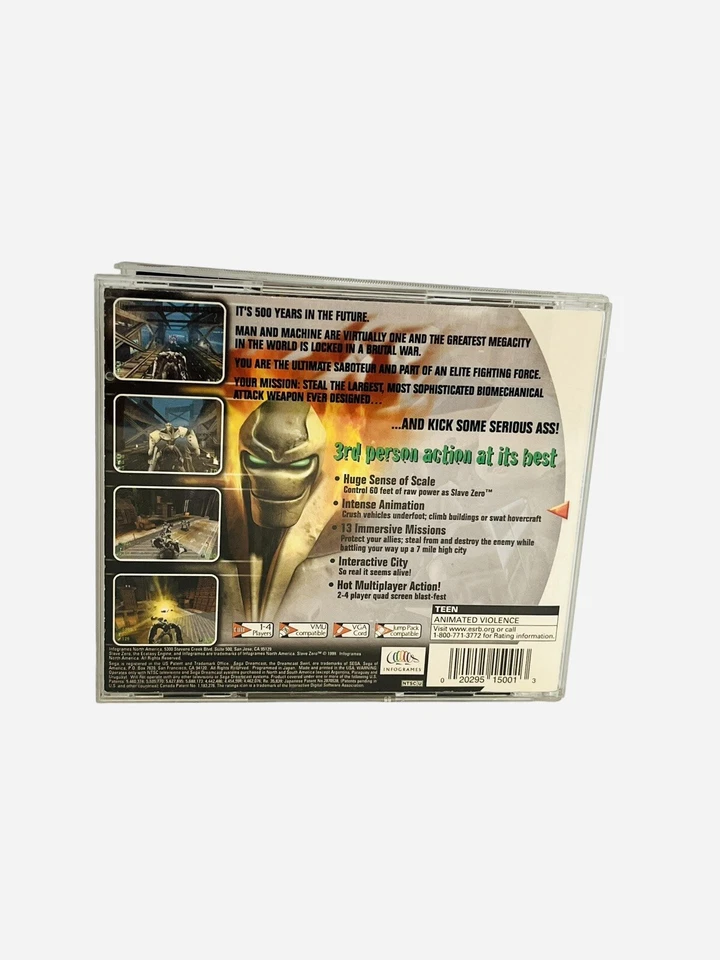 Slave Zero Dreamcast Game Sega CIB W/ Registration Card Vintage TPS Shooter Fun - Image 3 of 4