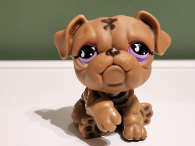 LPS #881 LITTLEST PETSHOP ORIGINAL AUTHENTIQUE CHIEN DOG BOULDOGUE BULLDOG HASBR