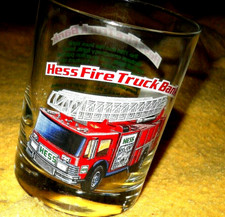 Drinking Glass - 1996 Hess Fire Truck Bank Glass