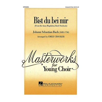 Hal Leonard Bist du bei mir IPAKO Arranged by Emily Crocker