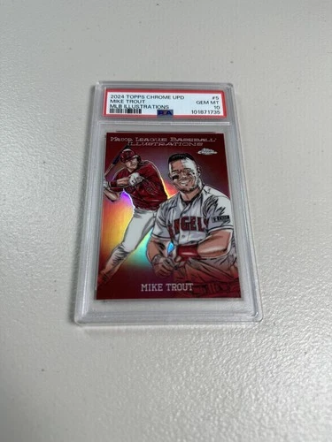 2024 Topps Chrome Update Mike Trout MLB Illustrations PSA 10 #5