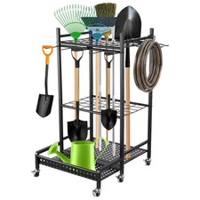 Coffre de rangement en acier pour outils de jardin - noir - Livraison gratuite !