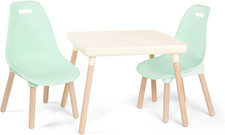Spaces - Set Tavolo E Sedie per Bambini - 1 Tavolo per L'Artigianato E 2 Sedie p