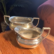 Vintage A1 EPNS Sauce Gravy Boat And Two Handled Sauce Bowl Set