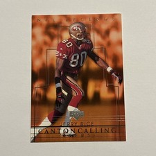 Jerry Rice 2000 Upper Deck Legends Canton Calling Insert Card #CC3 49ers