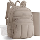 BAGSMART Diaper Bag Backpack, Multi-Pocket Puffy Diaper Bag with Waterproof Chan