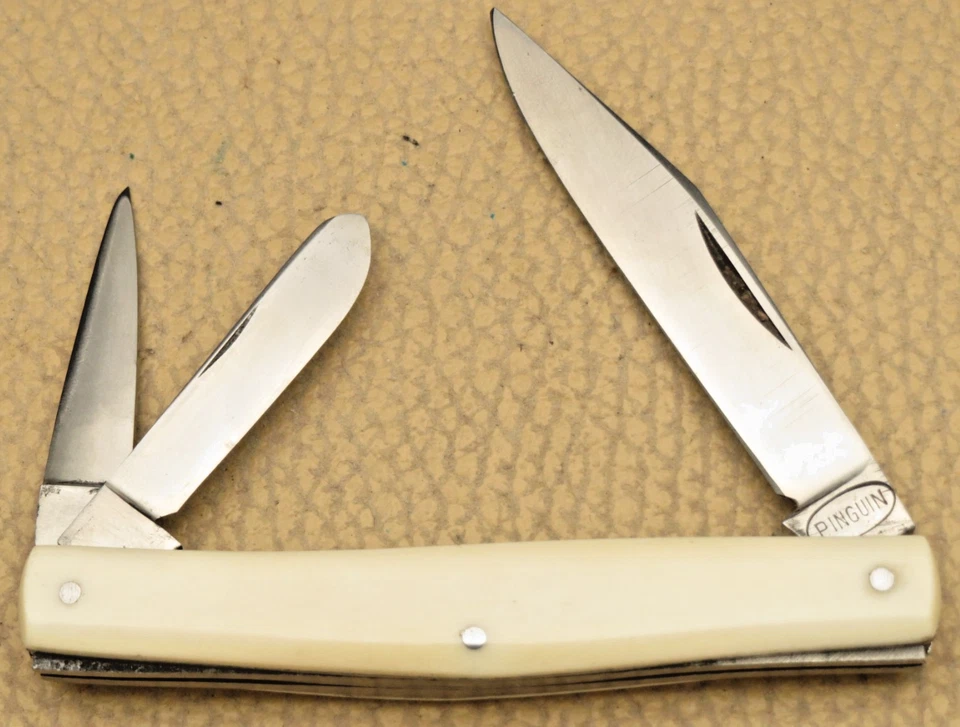 Faca PINGUIN KRUSIUS SOLINGEN Alemanha Whittler - Osso liso - Não usada quase em perfeito estado - Imagem 2 de 4