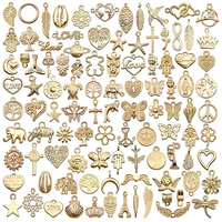 100 StüCk Charms AnhäNger Zum Schmuck Basteln, Gemischte AnhäNger Vintage Aesthe