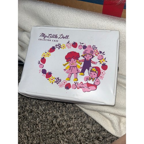 Vintage My Little Doll Collector Case White Vinyl Carry Case with Dividers