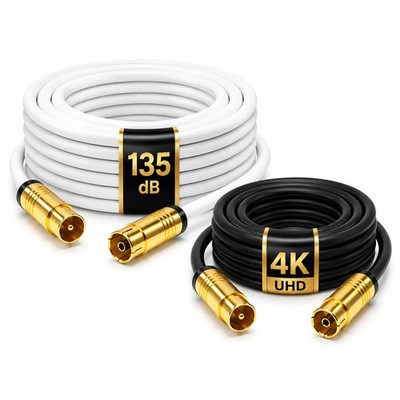 Antennenkabel TV Kabel Fernsehkabel Anschlußkabel Koax Verlängerung HD 4K 8k UHD