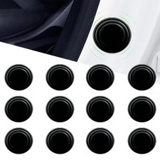 12PCS Car Door Shock Absorber Cushion Gasket Decoration Sticker Shock black