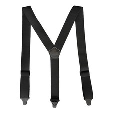 Men's Y Back Suspenders Adjustable Elastic Y-Shaped Hooks Pants Brace Solid NEW