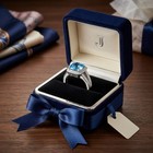 GENUINE  3.59 Cts BLUE TOPAZ & DIAMONDS RING 10K SOLID GOLD - Free Appraisal — photo 5