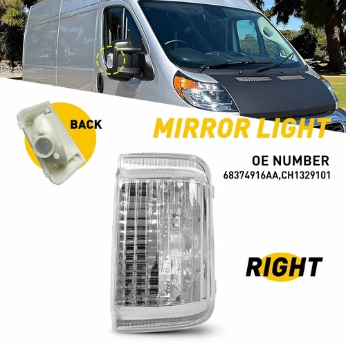 RIGHT MIRROR TURN SIGNAL LIGHT For 2014-2021 RAM PROMASTER 1500 2500 3500 EXC