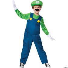 Disguise Nintendo Luigi Deluxe Boys' Costume Green, S 4-6 