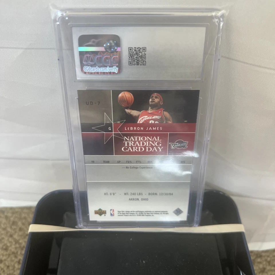 2004 UD National Trading Card Day #7 LeBron James CGC NM/MINT + 8.5! Rookie Card - Image 2 of 2