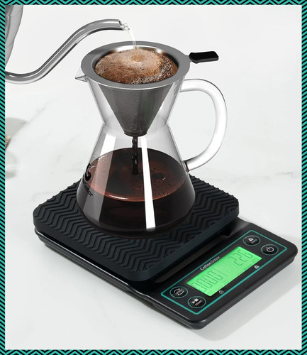 Bilancia digitale Coffee Gator con timer - Display LCD ampio e luminoso - Multifunzione - Foto 5 di 7