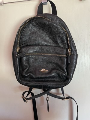 コーチ バックパック ミニ チャーリー F28995 黒 Coach Mini Small Charlie Backpack Pebbled Leather Black