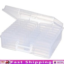 4x6 Photo Storage Cases Organizer Crafts Supplies Portable Stackable Lockable US