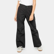 LIGHT FLAW PEACE LOVE WORLD Cotton Utility Pant with Bungee Hem Size 2 Black