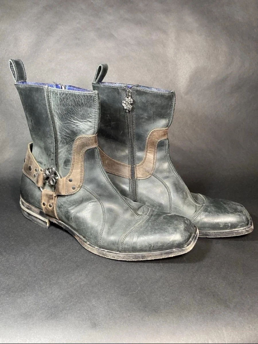 Mark Nason Distressed Gray Leather Moto Boots size 10 Mark Nason | Shoes | Mark Nanson Distressed Dragon Leather  main image 3