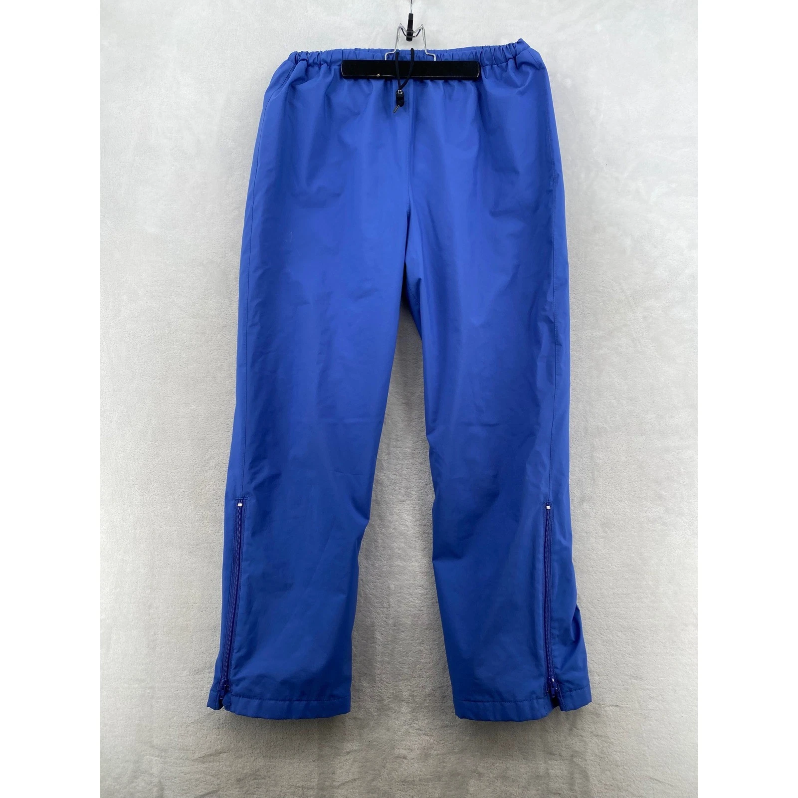 Eddie Bauer Mens Gore Tex Ski Snowboard Pants L Blue Zipper Leg Waterproof