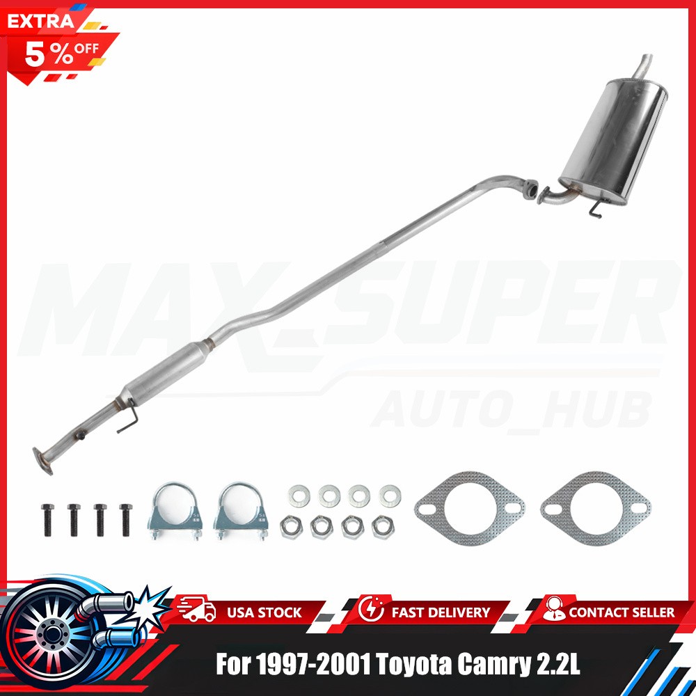 For 1997-1999 2000 2001 Camry 2.2L Muffler Resonator Pipe Exhaust System Kit