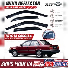 Wind Deflector Rain Sun Visor Fit Toyota Corolla Ae90 Ae92 Ee90 Sedan 1987-1992