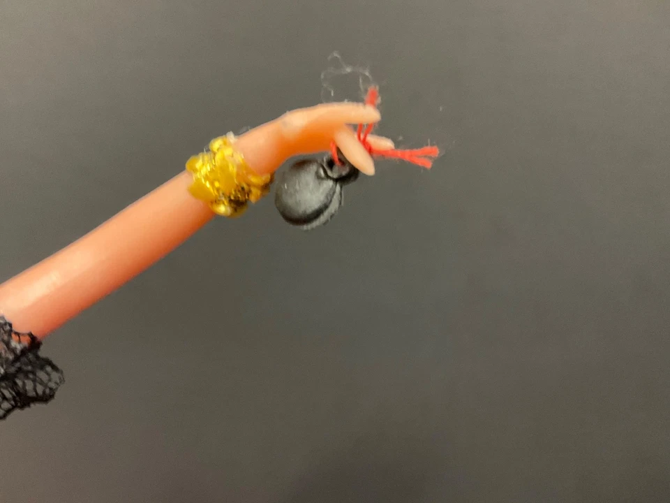 Vintage Spanish Marin Chiclana Doll Flamenco Dancer Pink Dress Fan 8” Tall - Image 3 of 4