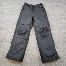 L.L. Bean Youth Cold Buster Snow Ski Pants Black 100 Nylon Insulated Sz 14