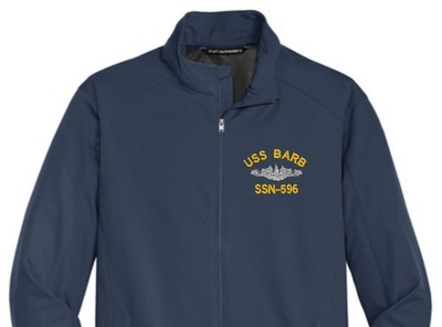 USS BARB SSN-596 Soft Shell Jacket.  New.  U.S. Navy. DOLPHINS