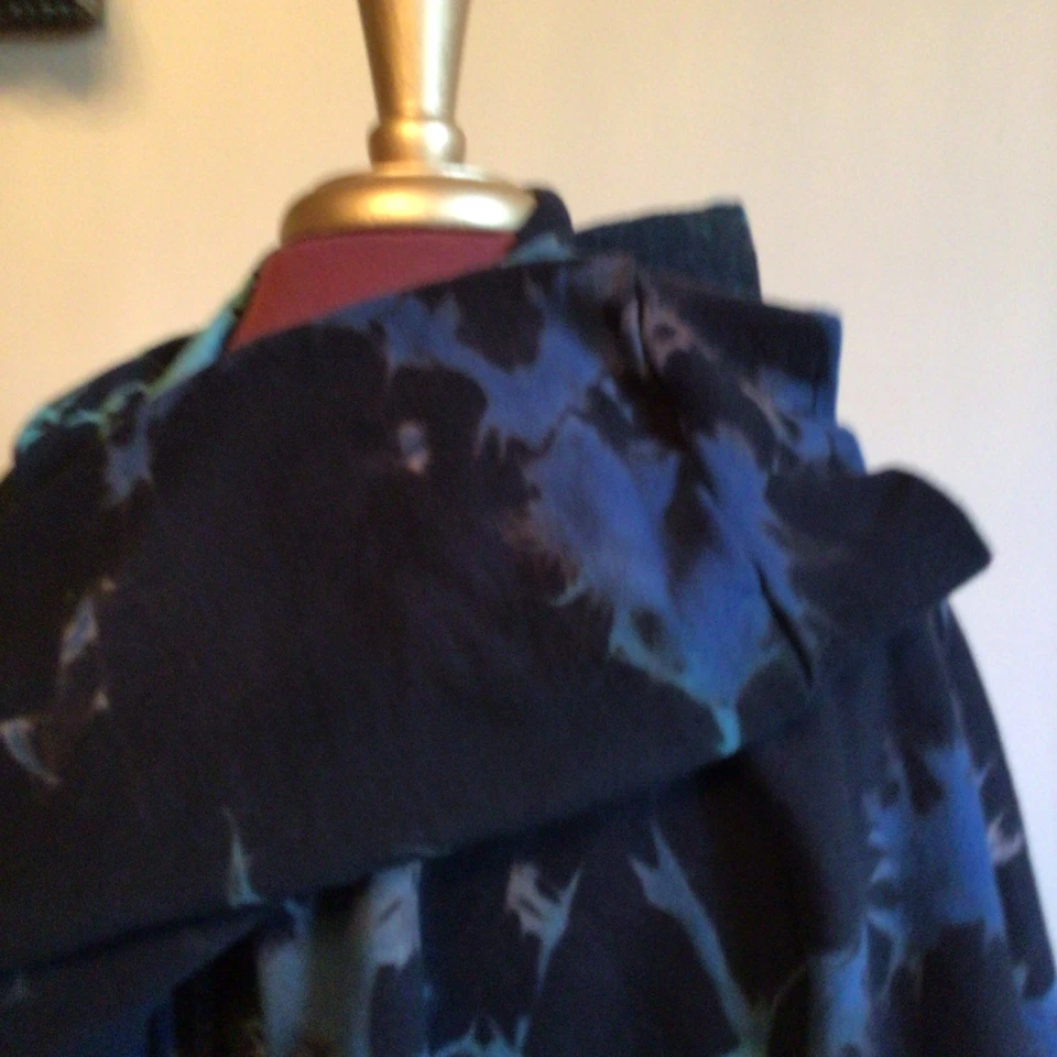 Men’s XX Large Hanes Ultimate Cotton Printpro Black Tie Dye Zipper Hoodie - Image 4 of 4