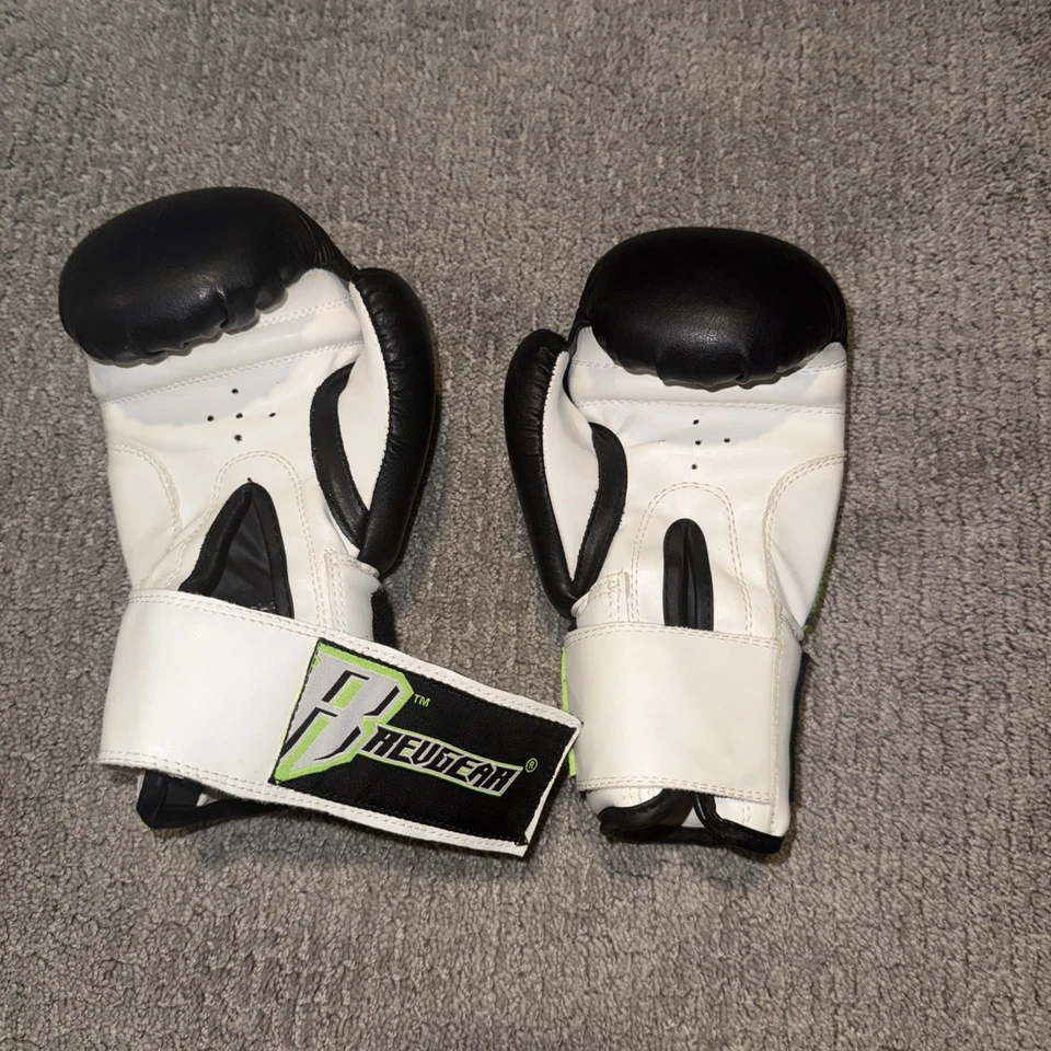Б/У REVGEAR МОЛОДЕЖЬ DELUXE БОКСЕРСКАЯ ПЕРЧАТКА 6 УНЦИЙ ЛАЙМ ЗЕЛЕНЫЙ ЧЕРНЫЙ БЕЛЫЙ 1 ПАРА KIDS - Изображение 3 из 3