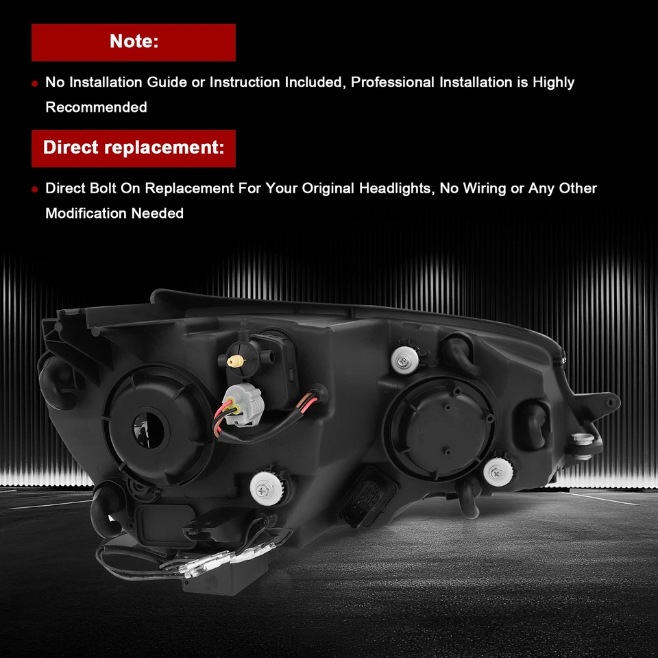 Left+Right LED DRL Headlight For 2015-2017 Volkswagen Golf SportWagen SEL 1.8L - Image 4 of 4