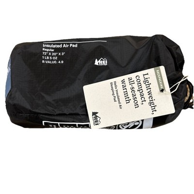 REI Co-Op Backpacking Helix Insulated Air Pad REGULAR Washed Blue 72x20x3'' New