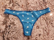 True Vintage Victoria's Secret Pink Heart Arrow Skinny Side Thong Large