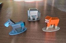 3 Minecraft, Nano Figuren aus Metall, 4 cm br...