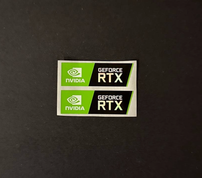 2pcs NVIDIA GeForce RTX Holographic Sticker Label Decal Case Badge 46mm ...