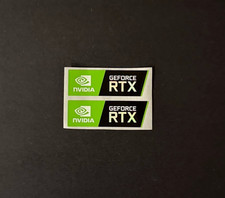 2pcs NVIDIA GeForce RTX Holographic Sticker Label Decal Case Badge 46mm x 15mm