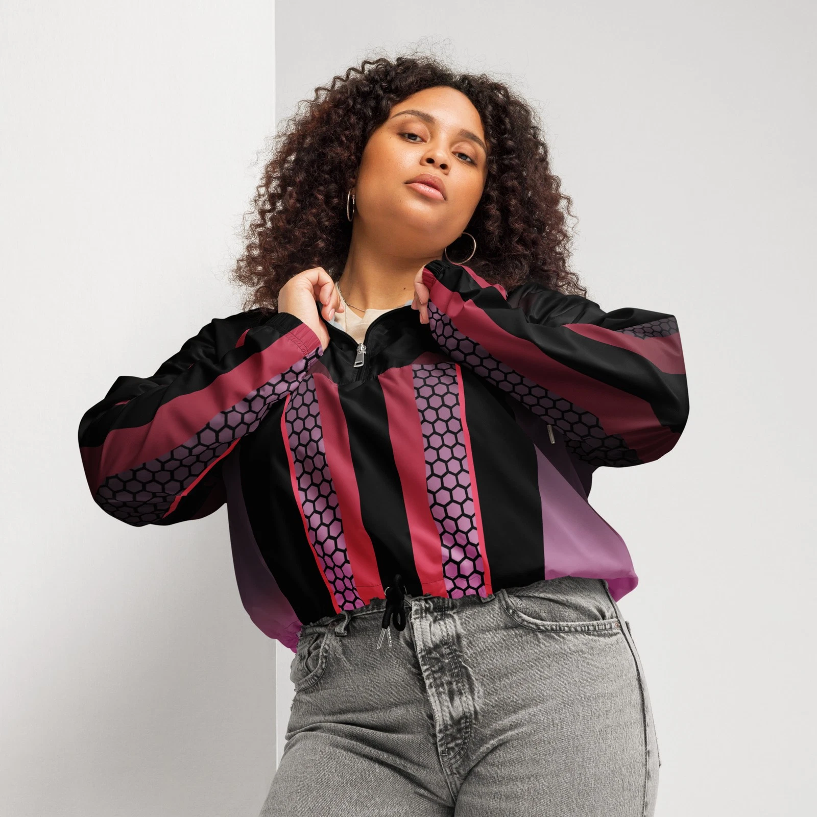 Women’s Cropped Windbreaker (matching track pant available)